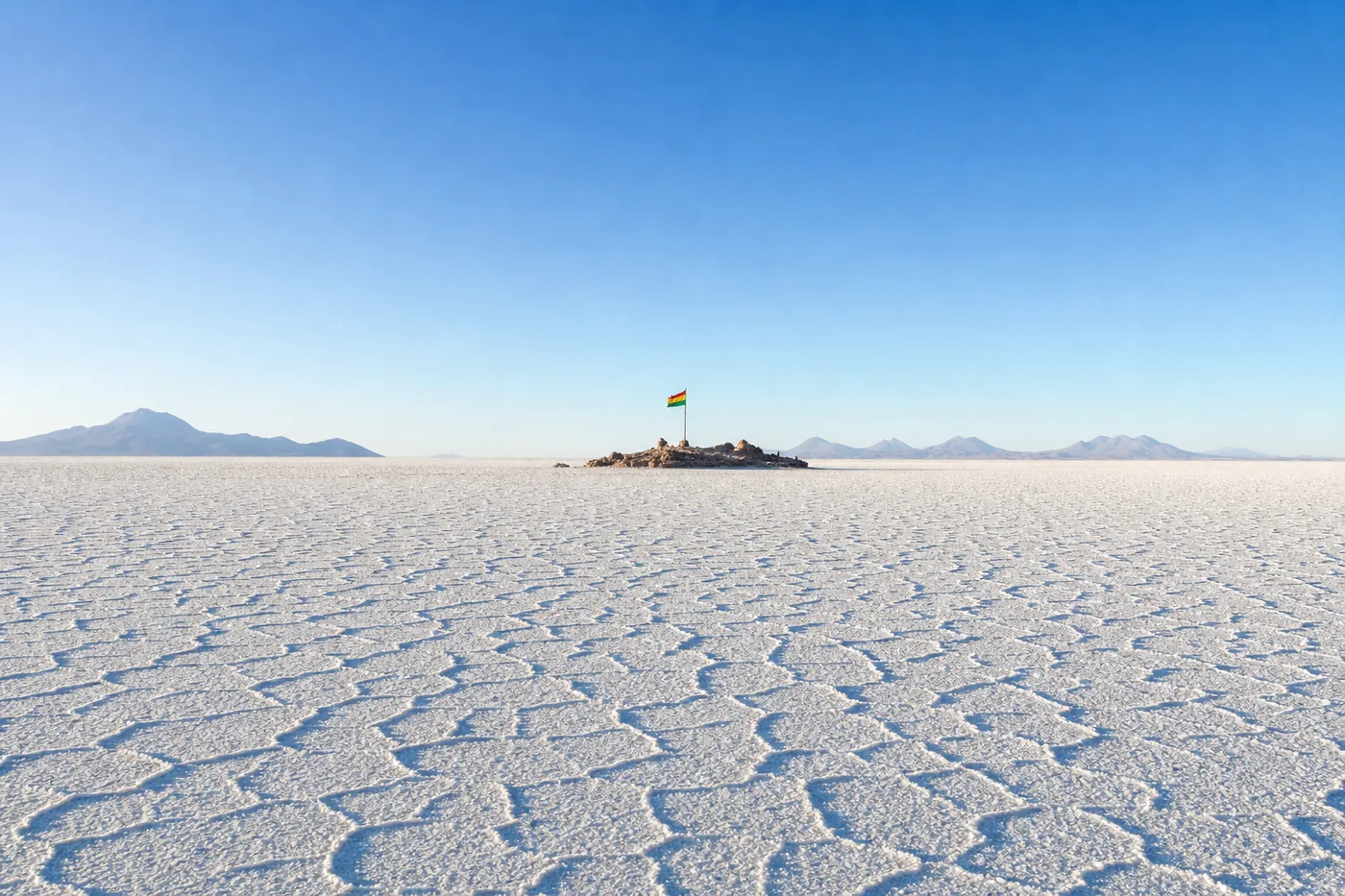 The salt flats of Salar de Uyuni, Bolivia