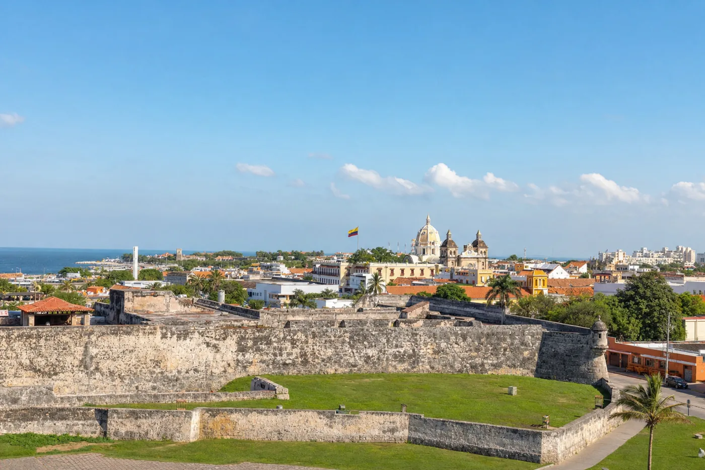 The walled old town of Cartagena, Colombia