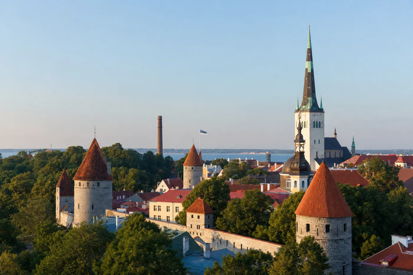 The medieval old town of Tallinn, Estonia