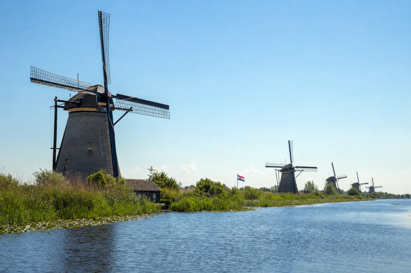 The windmills of Kinderdijk, Netherlands