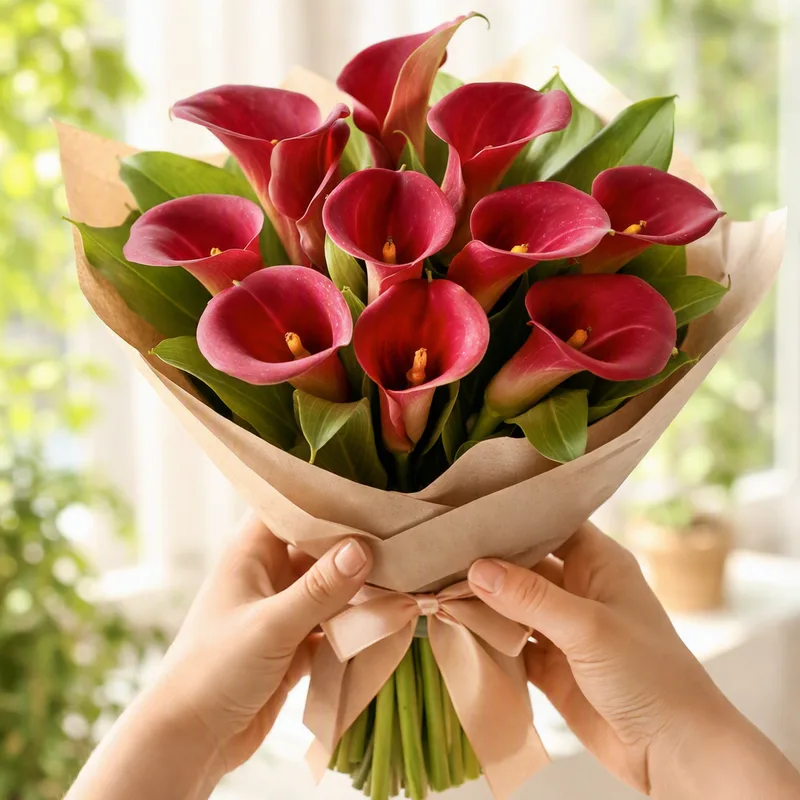 Calla lily – Red – image 3