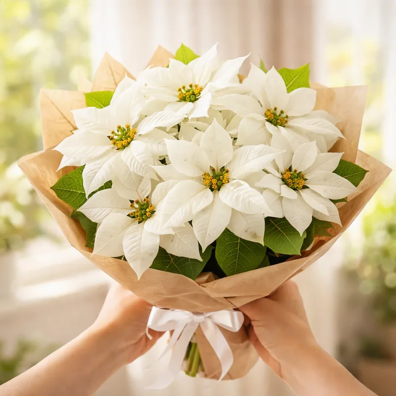 Poinsettia – White – image 3