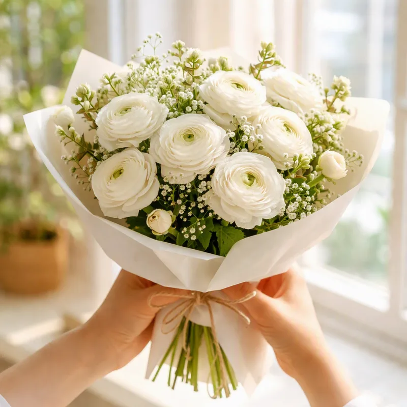 Ranunculus – White – image 3