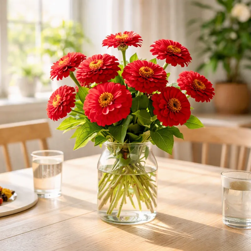 Zinnia – Red – image 2