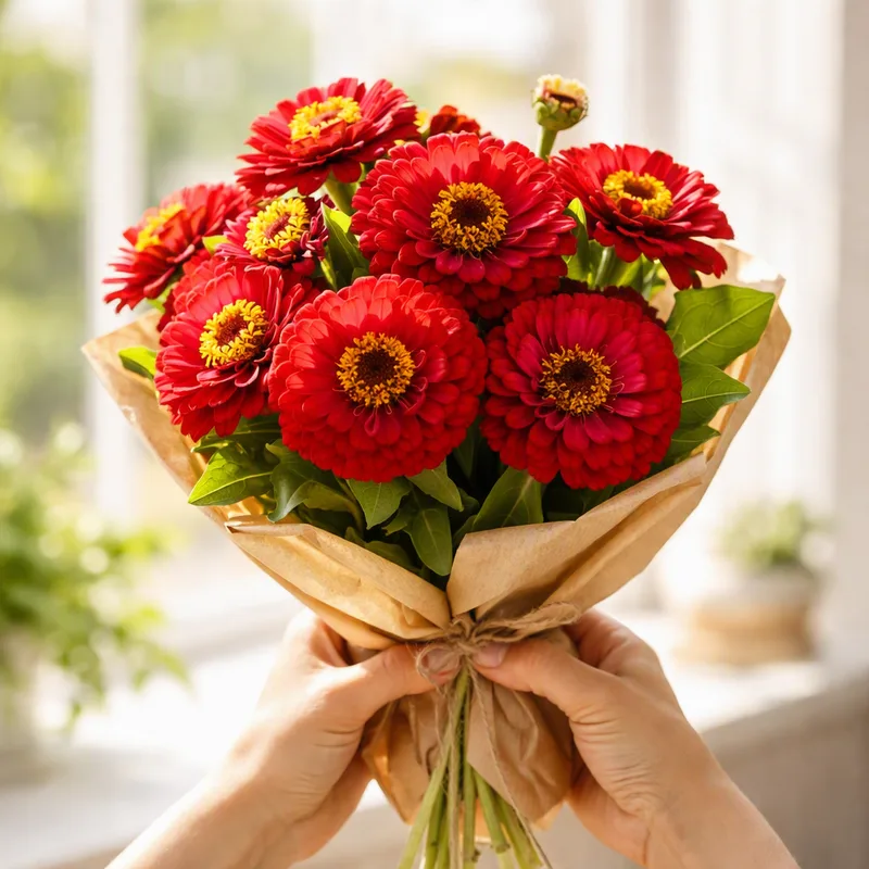 Zinnia – Red – image 3